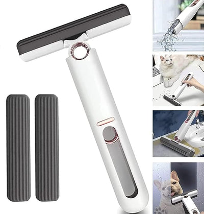 Mini Mop for Kitchen, Floor, Glass, Car & More - 2 Sponges, Self Squeeze, Strong Absorbent, Wet & Dry Use, Multicolour, ABS & Sponge Material