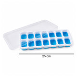 Multipurpose Plastic Ice Cube Tray With Lid (1 Pc 14 Gride)