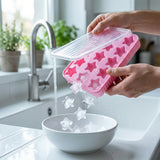 18 Grid Star Shape Ice Cube Tray With Lid (1 Pc)