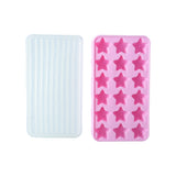 18 Grid Star Shape Ice Cube Tray With Lid (1 Pc)