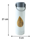 Premium Glass Water Bottle With Mobile Phone Holder (1 Pc 380 Ml)